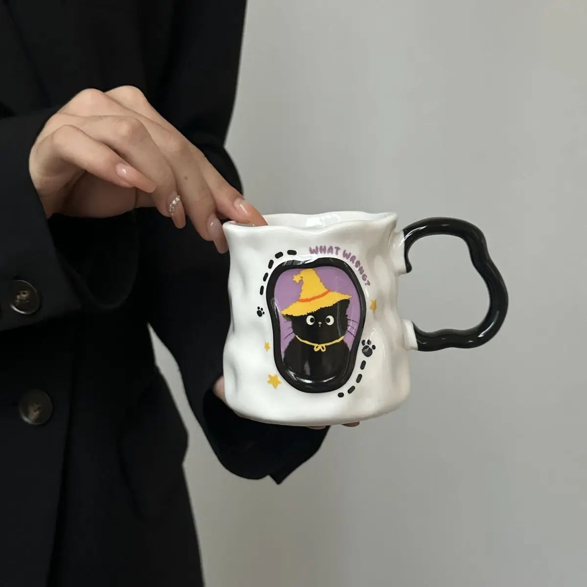 Mug Chat en Céramique – Cadeau Original & Mignon avec Cuillère | Édition Anniversaire