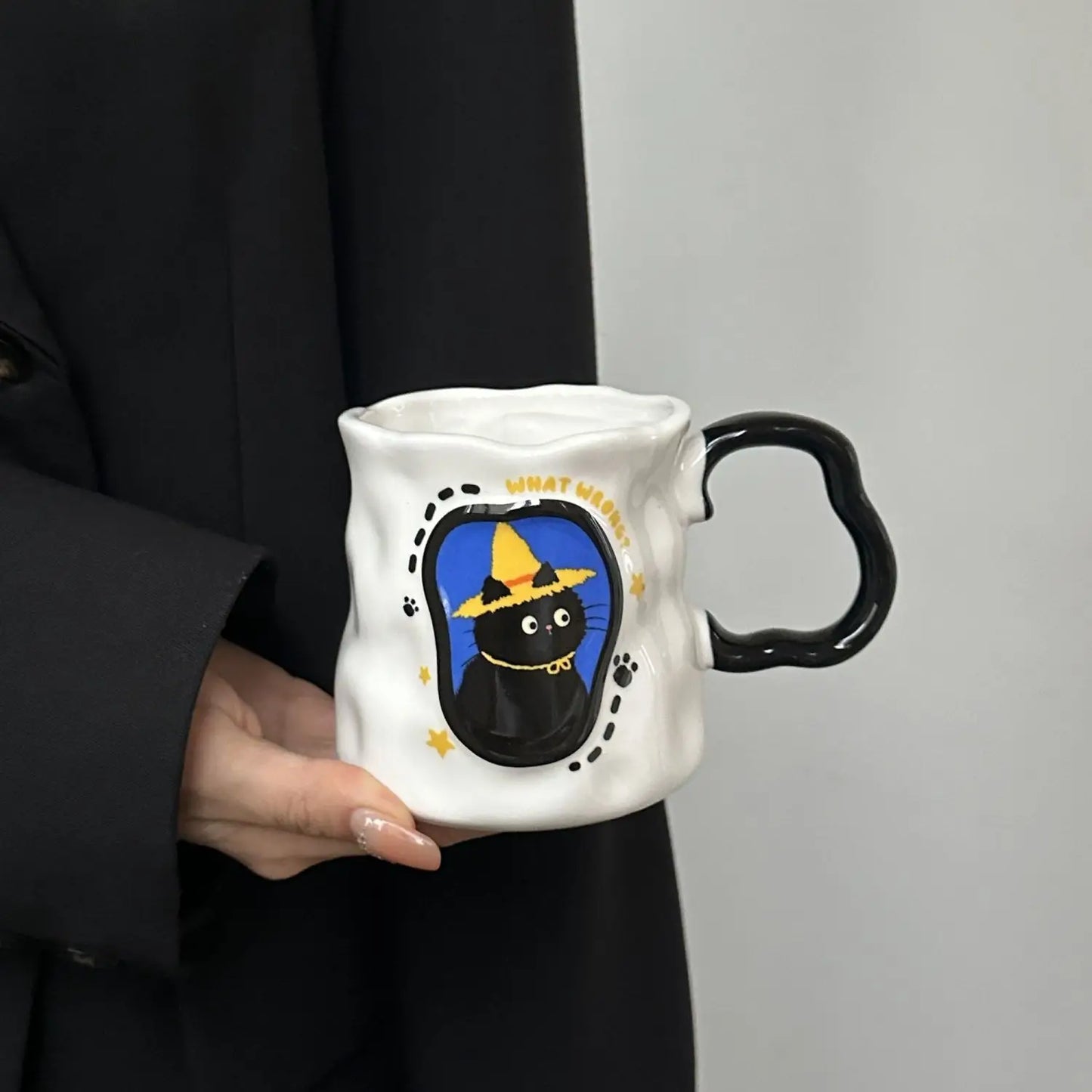 Mug Chat en Céramique – Cadeau Original & Mignon avec Cuillère | Édition Anniversaire