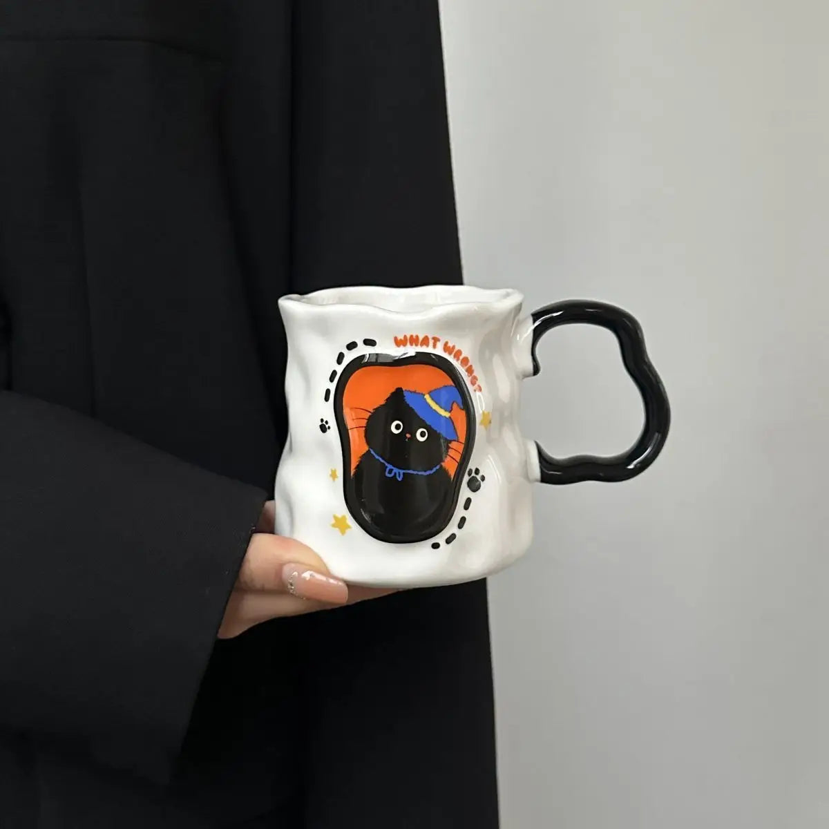Mug Chat en Céramique – Cadeau Original & Mignon avec Cuillère | Édition Anniversaire