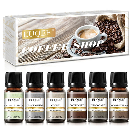 Coffret Huiles Parfumées  – 6 Fragrances Gourmandes & Envoûtantes (6 x 10 ml)