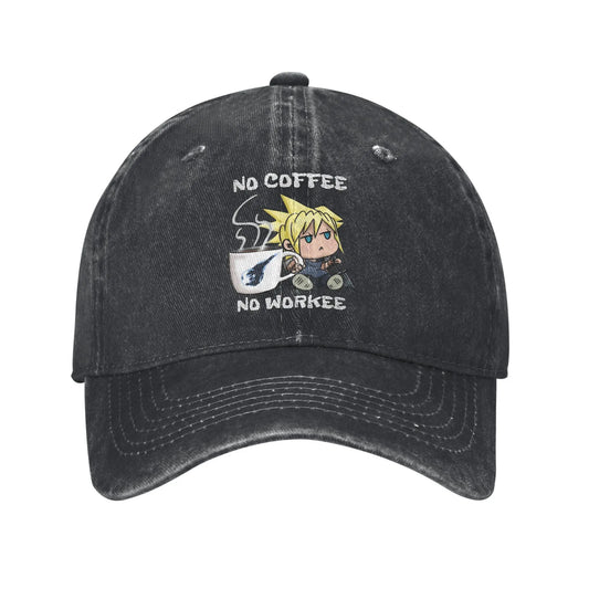 Casquette "Chibi Cloud No Coffee" – Geek, Kawaï & 100% Anti-UV