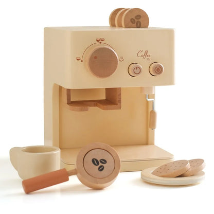 Machine à Café en Bois pour Enfants – Jouet Montessori Cuisine | Jeu d’Imitation & Éveil Éducatif