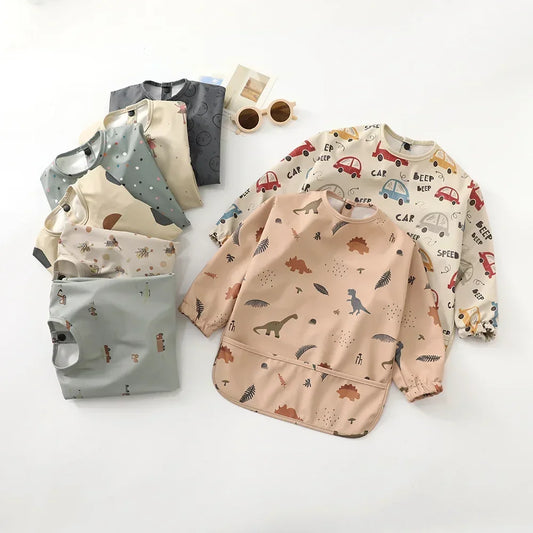 Bavoir Manches Longues Imperméable – Tablier de Repas & Activités pour Bébé
